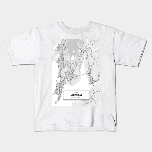 Mumbai India City Map with GPS Coordinates Mumbai India Kids T